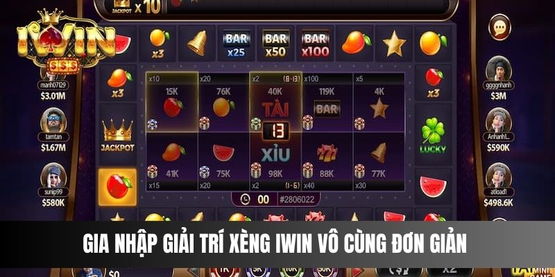 Gia nhập giải trí Xèng IWIN vô cùng đơn giản