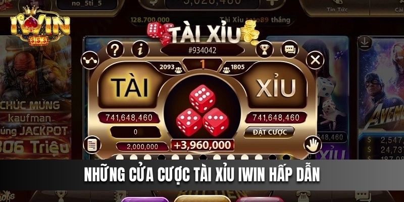 Những cửa cược Tài Xỉu IWIN hấp dẫn